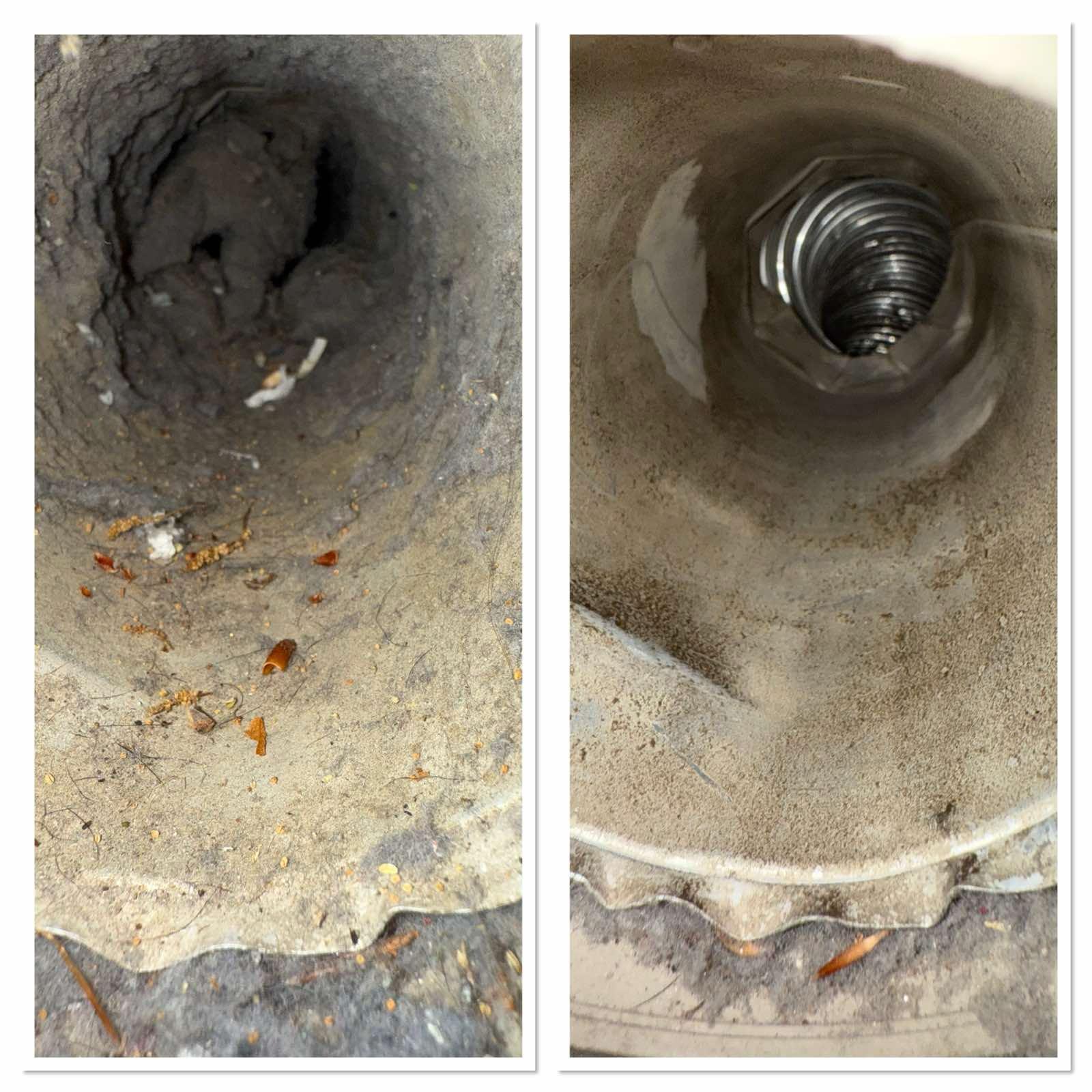 Eco Green Pro air duct cleaning before and after results in Brookville, MD